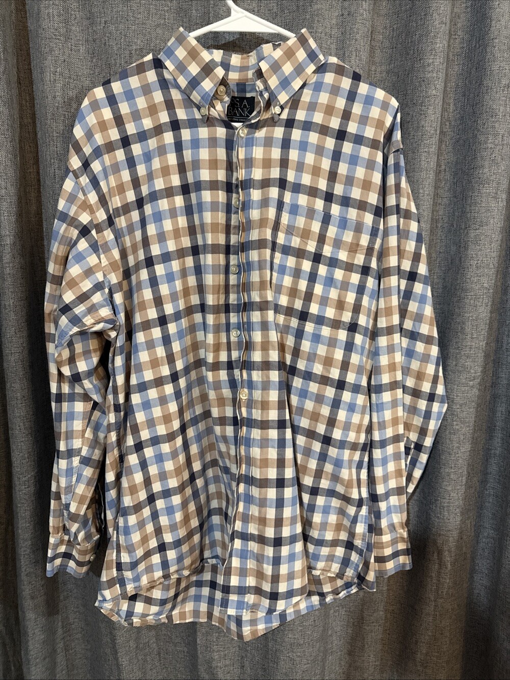 Men’s Long Sleeve Dress Shirt Jos A Banks Size Med